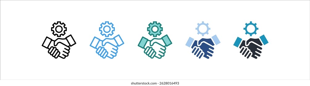 Trust Building Icon In Different Style Vector