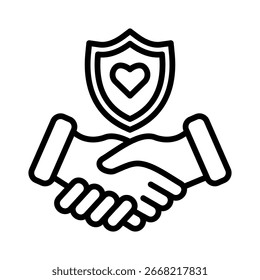 Trust Building Icon Element for Design