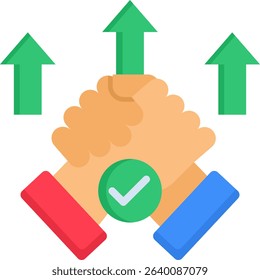 Trust Building Icon Flat Vector Illustration