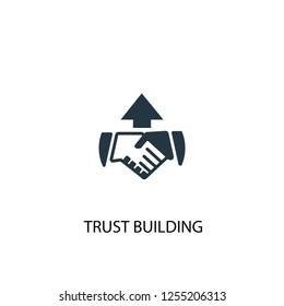 Trust Building Icon. Simple Element Illustration. Trust Building Concept Symbol Design. Can Be Used For Web And Mobile.