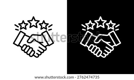 Trust Building White Icon Set Design