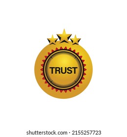Trust business badge design vector