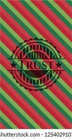 Trust christmas colors style badge.