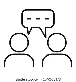 Icono de colaboración de confianza. Icono del vector de colaboración de confianza de esquema para diseño web aislado en fondo blanco