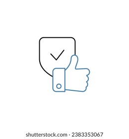 Trust concept line icon. Simple element illustration.Trust concept outline symbol design.