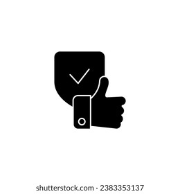 Trust concept line icon. Simple element illustration.Trust concept outline symbol design.