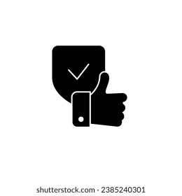 Vertraut dem Symbol der Konzeptzeile. Einfache Elementgrafik. Kontur des Vertrauenskonzepts Symboldesign.