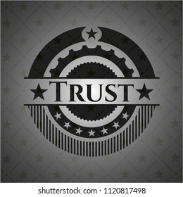 Trust dark emblem. Retro