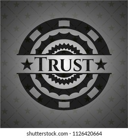 Trust dark emblem. Retro