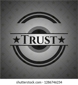 Trust dark emblem. Retro