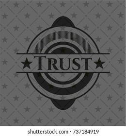 Trust dark emblem. Retro