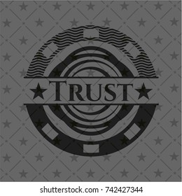 Trust dark emblem. Retro