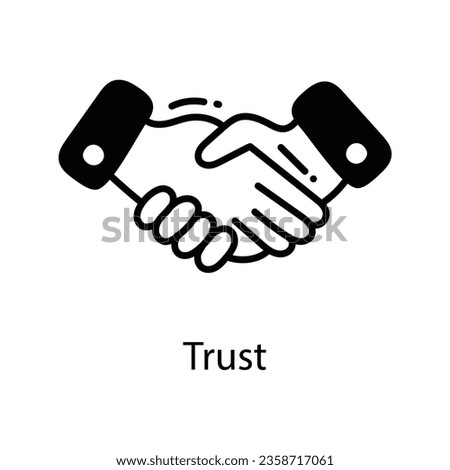 Trust doodle Icon Design illustration. Marketing Symbol on White background EPS 10 File