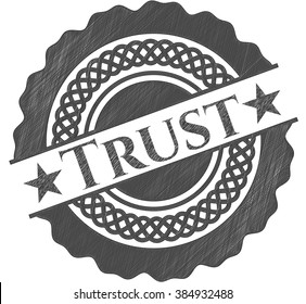 Trust draw with pencil effect