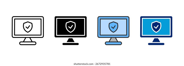 Trust Edge Icon Set Multiple Style Collection