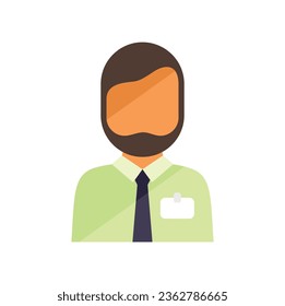 Trust expert icon flat vector. Quality standard. Work complete isolated