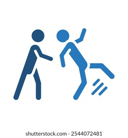 Trust Fall Exercise icon line vector illustration