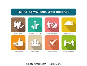 Trust Flat Icon Set