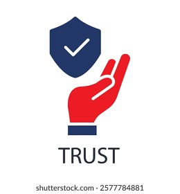 trust flat icons  symbol vector elements for infographic web
