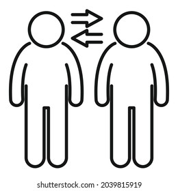 Trust friendship icon outline vector. Partnership deal. Business job