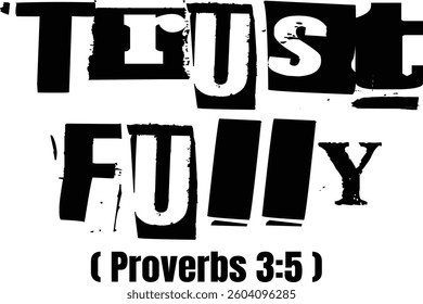 Trust Fully Elegant Bible Verse Typography Template
