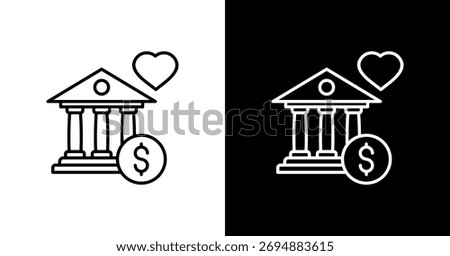 Trust Fund White Icon Set Design