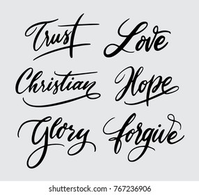 Trust and glory typography, calligraphy, hand written, handwriting, art, artwork, artistic, uppercase, lowercase, swash, spontaneously, spontaneous, logotype, font, letter, lettering, title, symbol