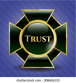 Trust gold shiny emblem