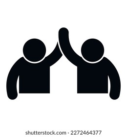 Trust group work icon simple vector. Social business. Mission team