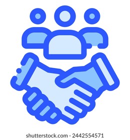 trust icon in bluetone style