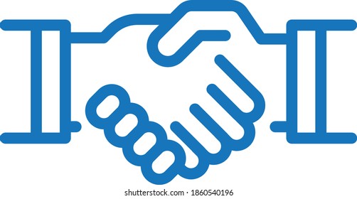 Vertrauenssymbol. Deal-Icon-Vektorgrafik