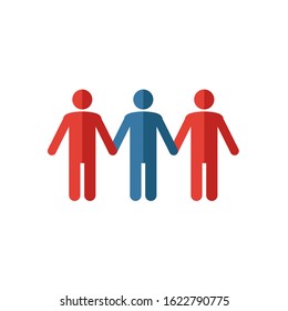 Trust icon. Flat creative element from business ethics icons collection. Colored trust icon for templates, web design and software.