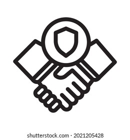 gráfico vectorial de ilustración de icono de confianza