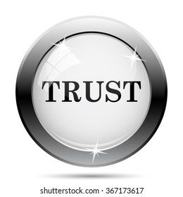 Trust icon. Internet button on white background. EPS10 vector.