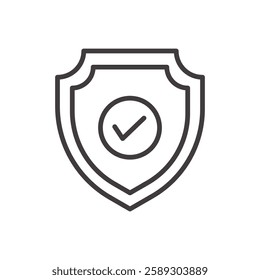 trust icon isolated stroke in black color