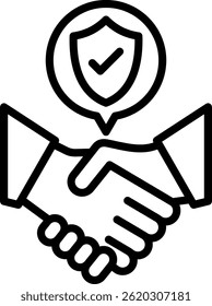 Trust Icon Line Vector Illustration