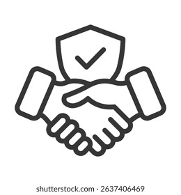 Trust Icon Lineal Style Vector Illustration