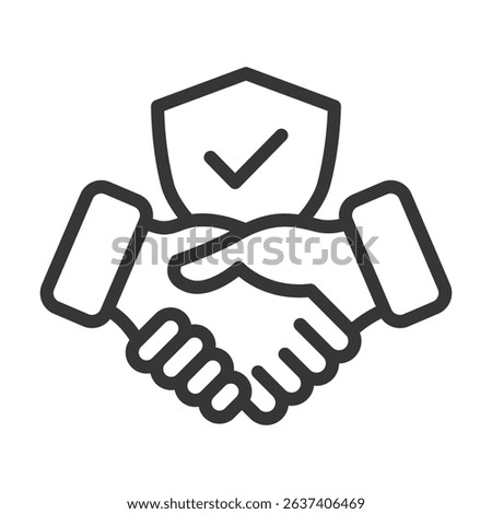 Trust Icon Lineal Style Vector Illustration