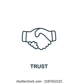 Trust icon. Monochrome simple icon for templates, web design and infographics