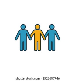 Trust icon. Outline filled creative elemet from business ethics icons collection. Premium trust icon for ui, ux, apps, software and infographics.