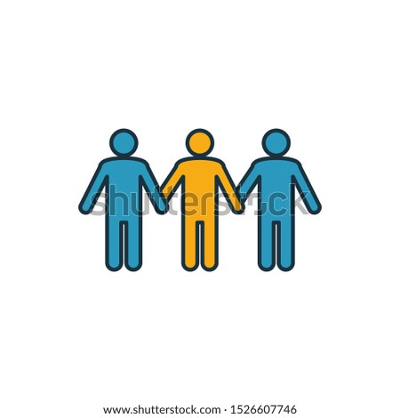 Trust icon. Outline filled creative elemet from business ethics icons collection. Premium trust icon for ui, ux, apps, software and infographics.