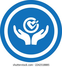 Trust Icon,  Partnership And Agreement Line Symbol, Blue Vector