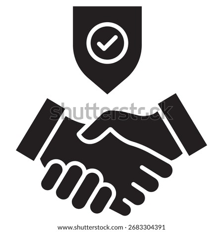 Trust Icon, The Power of Trust, Building Bonds Through Trust as the Key to Success, Creating Lasting Relationships with Trust, vector