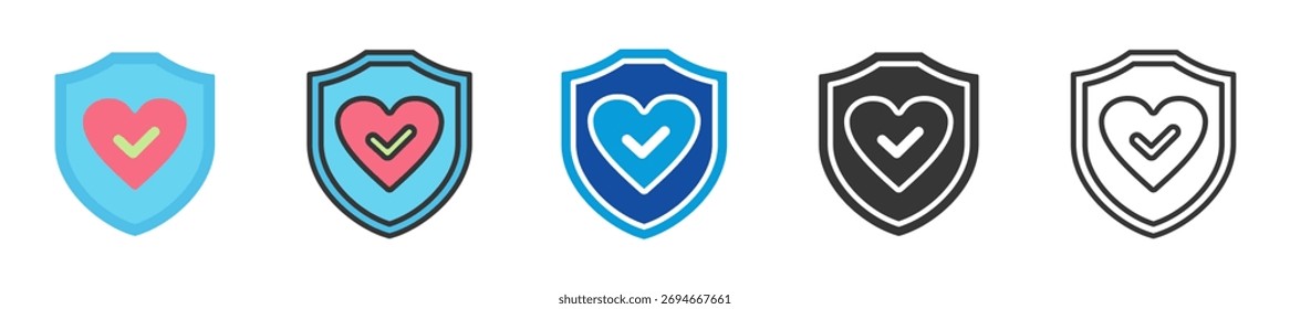 Trust-Symbol Set Multi-Stil verschiedene Sammlung