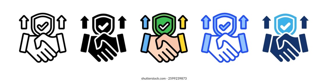 Trust Icon Set With Multiple Style Collection