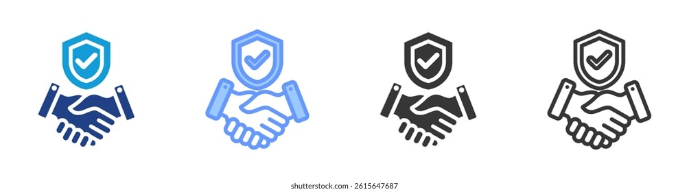 Trust icon set multiple style collection