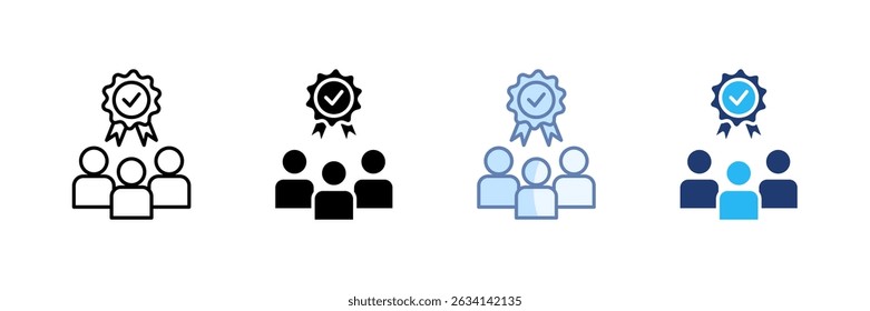 Conjunto de Vários Estilos de Ícone de Confiança