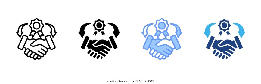 Trust icon set multiple style collection