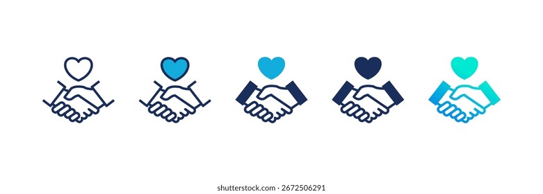 Trust icon set multiple style collection