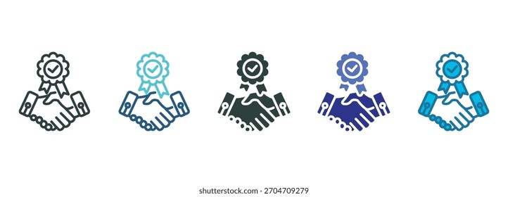 Confiar no conjunto de ícones de vários estilos de